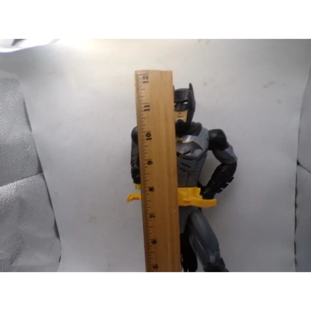 DC Comics Batman Action Figure 12 Inch Grey Black Suit Yellow Utility Belt Cape